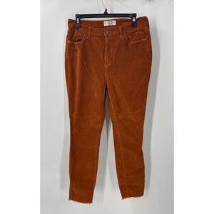 We the free by FREE PEOPLE Orange Corduroy Hi-rise Skinny pants 31